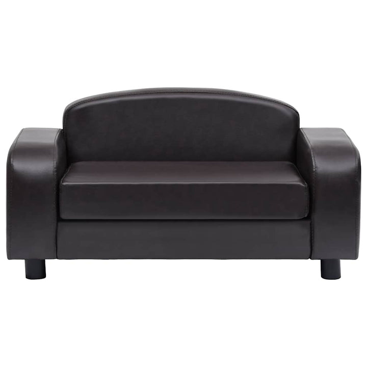 hundesofa 80x50x40 cm kunstlæder brun
