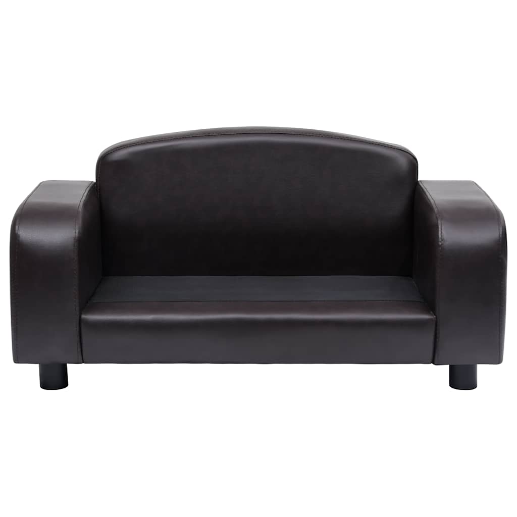 hundesofa 80x50x40 cm kunstlæder brun