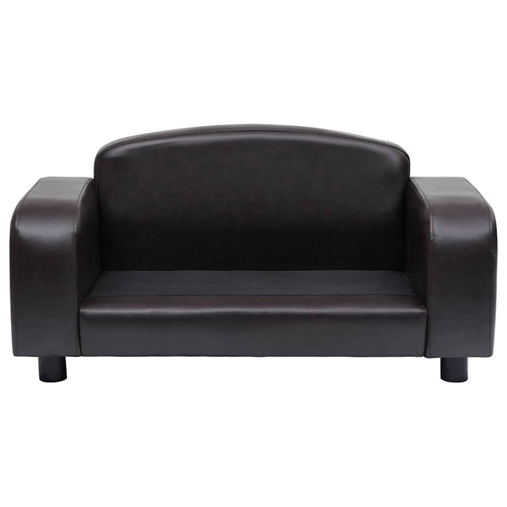 hundesofa 80x50x40 cm kunstlæder brun