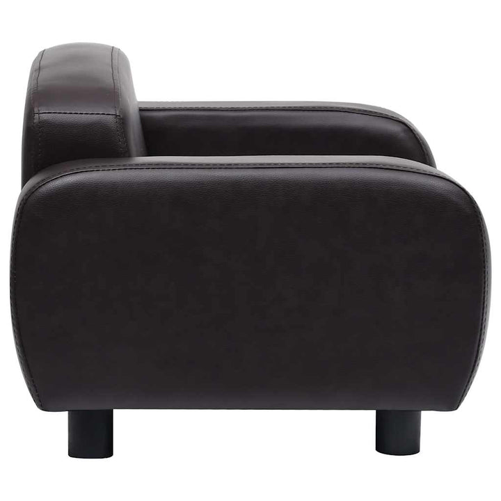 hundesofa 80x50x40 cm kunstlæder brun