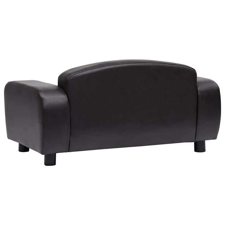 hundesofa 80x50x40 cm kunstlæder brun