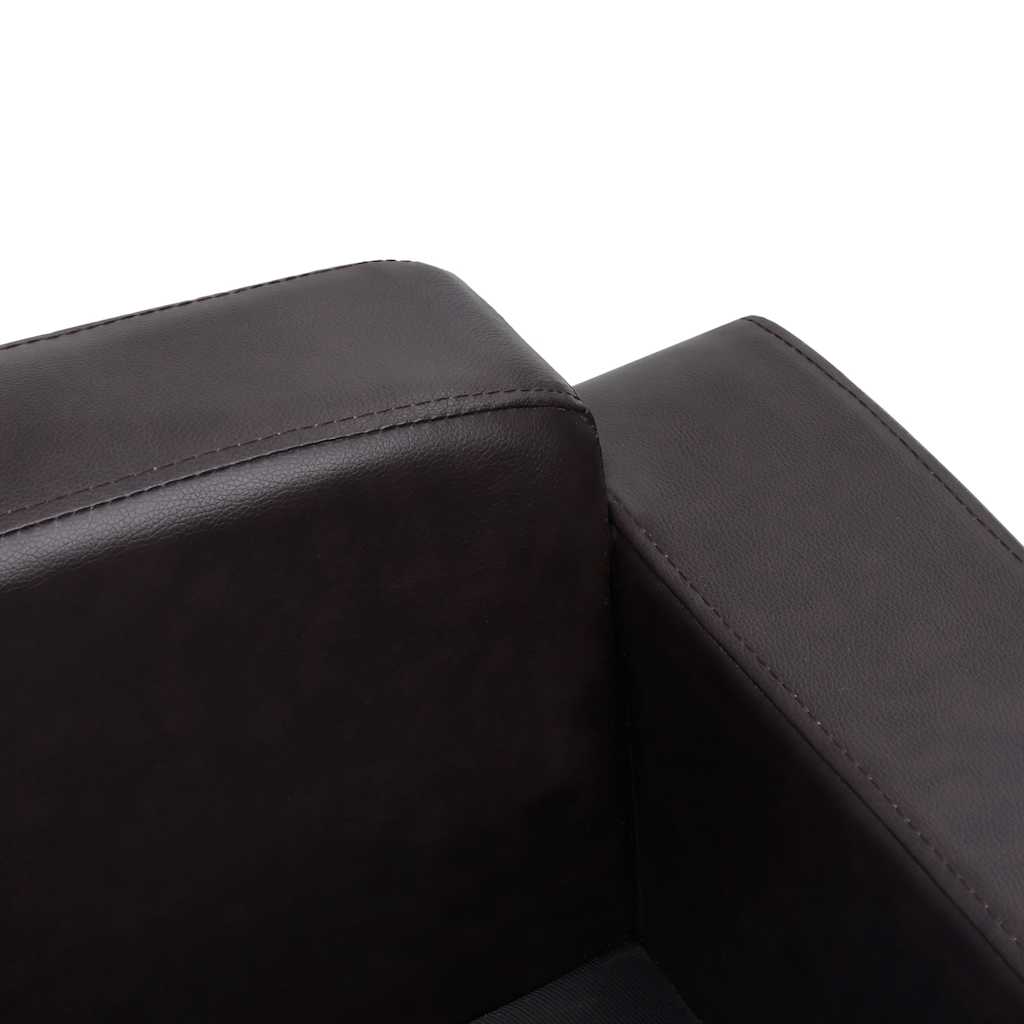 hundesofa 80x50x40 cm kunstlæder brun