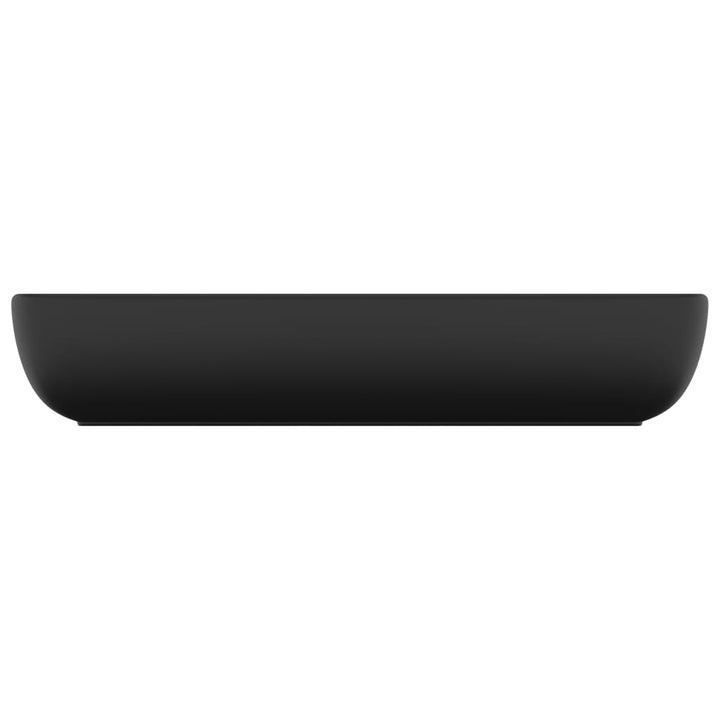 luksuriøs håndvask 71x38 cm rektangulær keramik mat sort