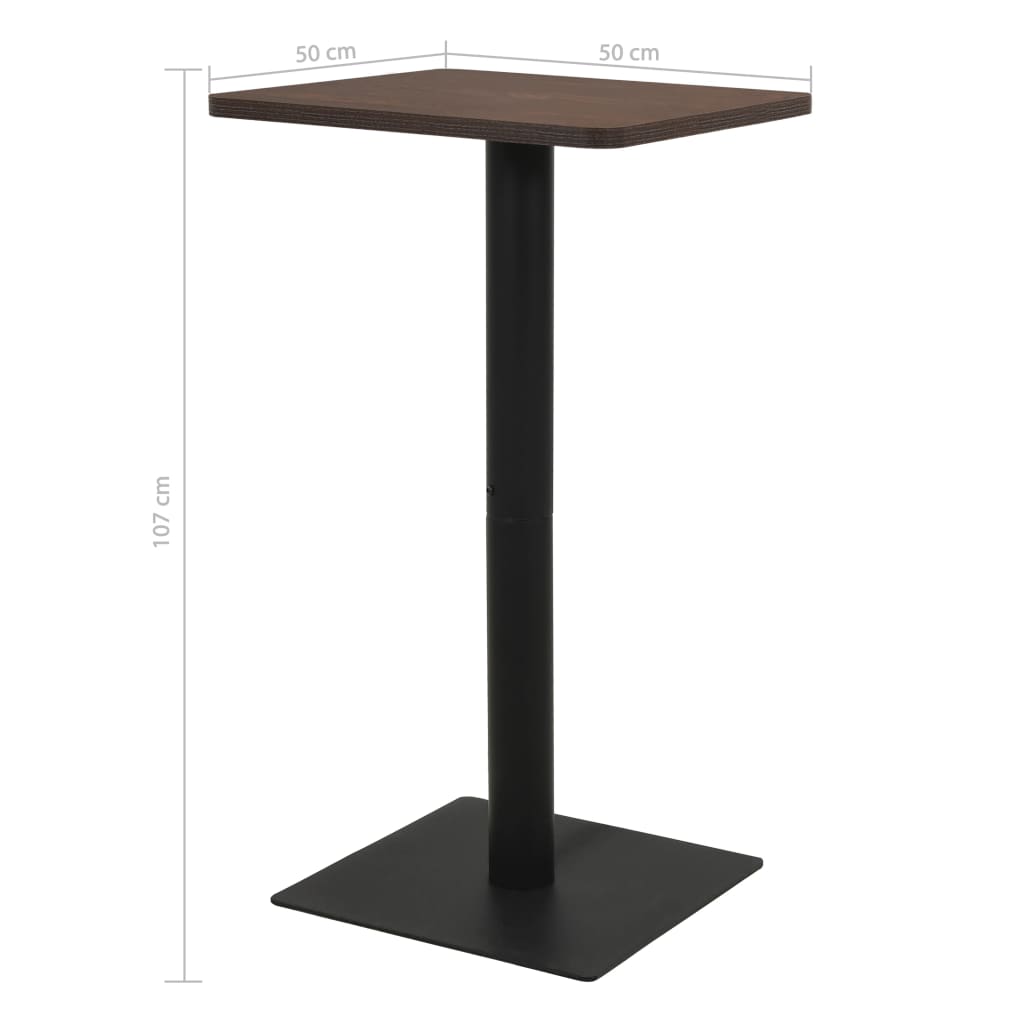 bistrobord 50x50x107 cm mørkt asketræsfarvet