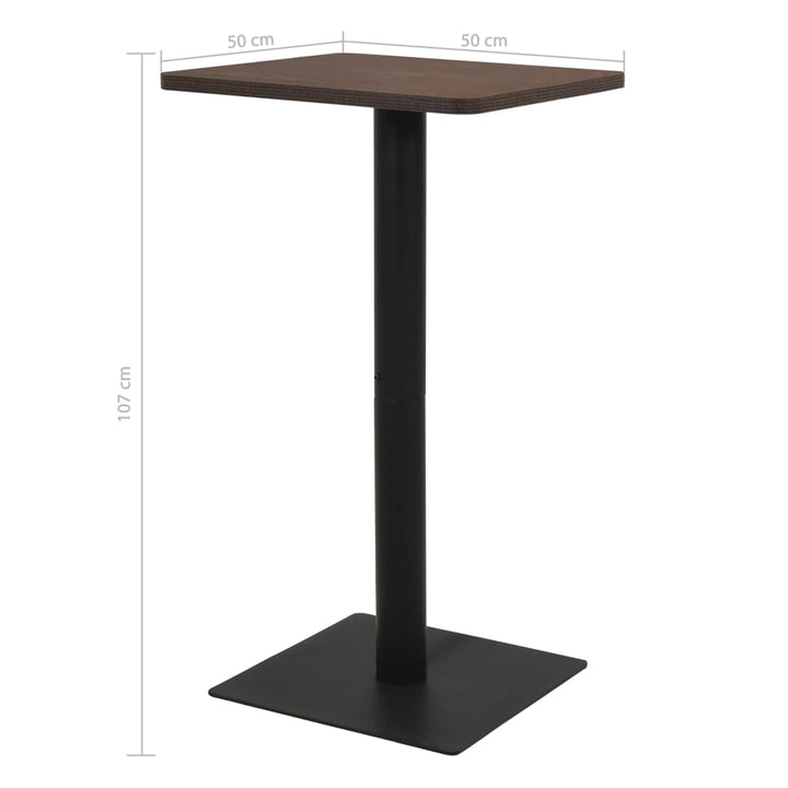 bistrobord 50x50x107 cm mørkt asketræsfarvet