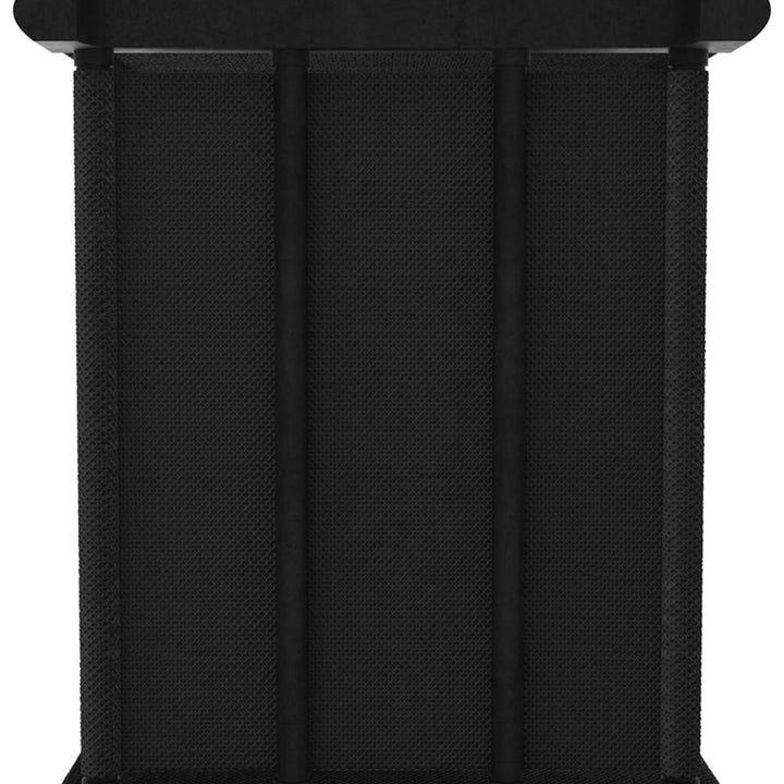 displayreol med 12 rum og kasser 103x30x141 cm stof sort