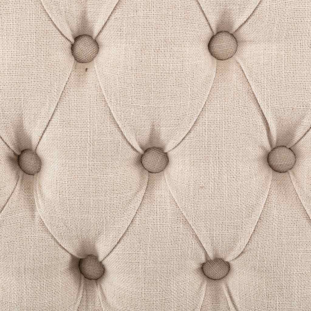 spisebordsstole 2 stk. hør-look stof beige