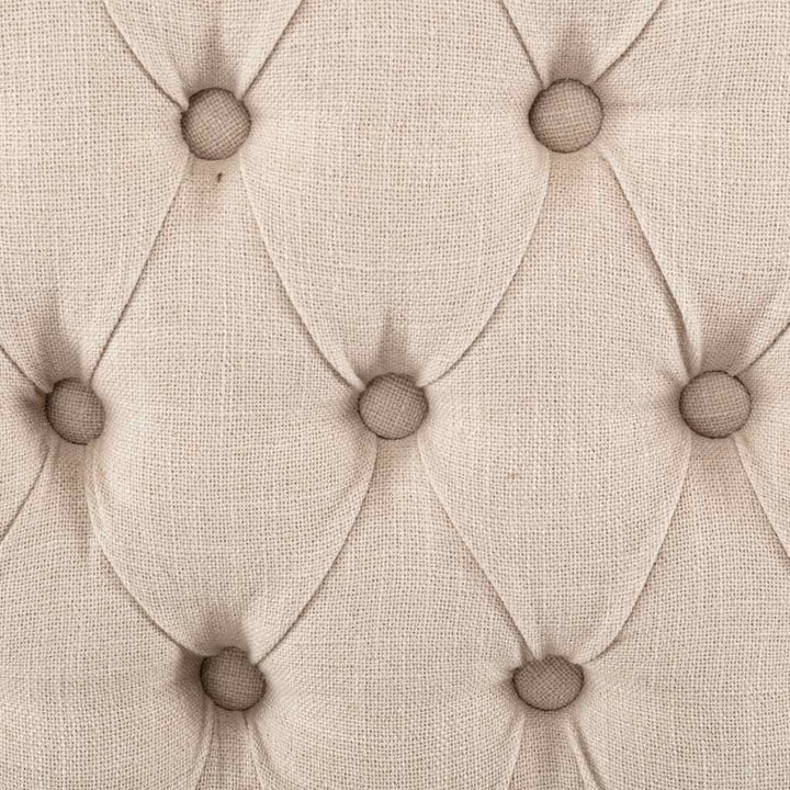 spisebordsstole 2 stk. hør-look stof beige