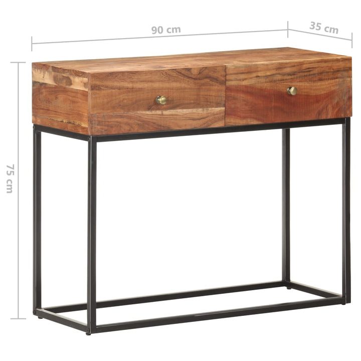 konsolbord 90x35x75 cm ru akacietræ