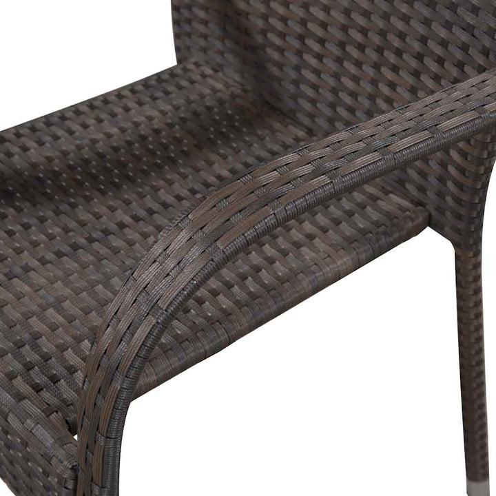 stabelbare havestole 6 stk. polyrattan brun