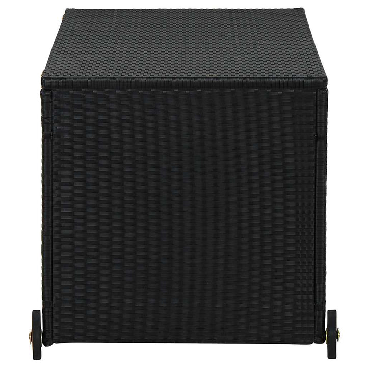opbevaringskasse til haven 120x65x61 cm polyrattan sort