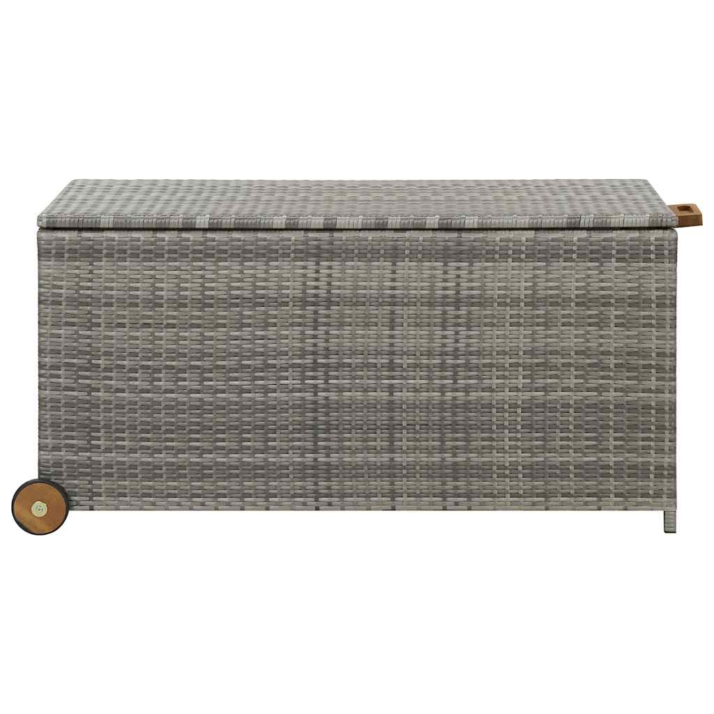 opbevaringskasse til haven 120x65x61 cm polyrattan lysegrå