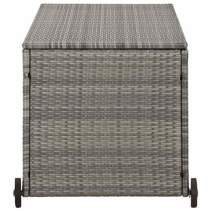 opbevaringskasse til haven 120x65x61 cm polyrattan lysegrå