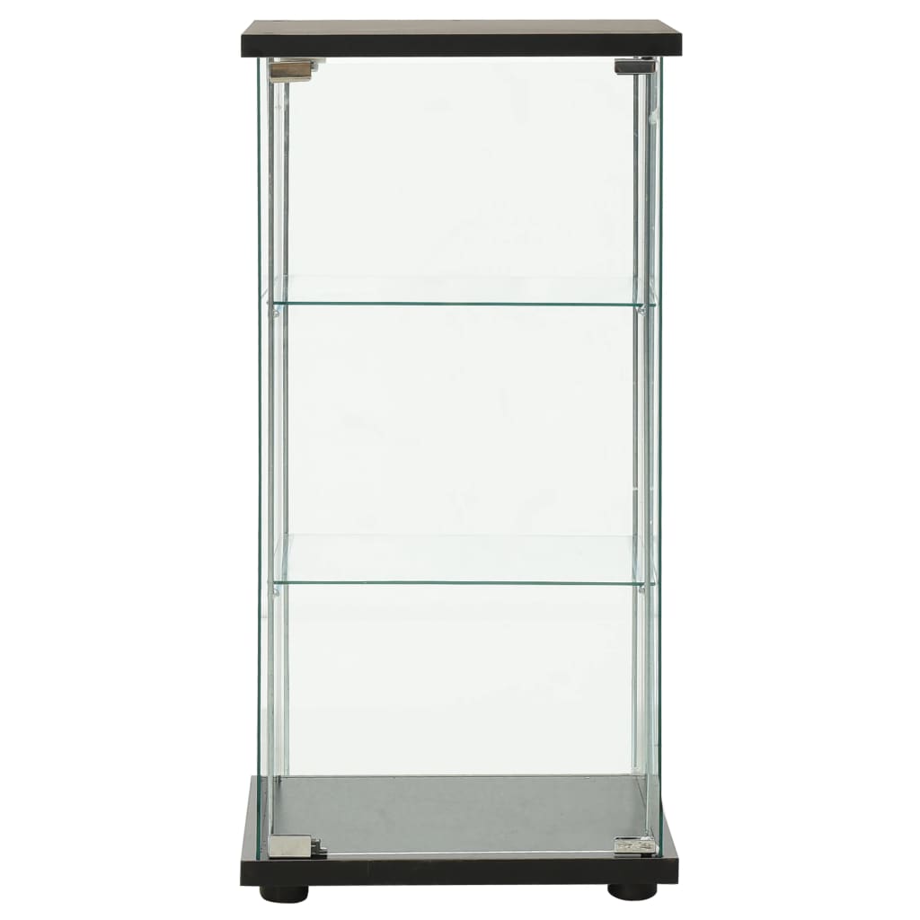 opbevaringsskab hærdet glas sort