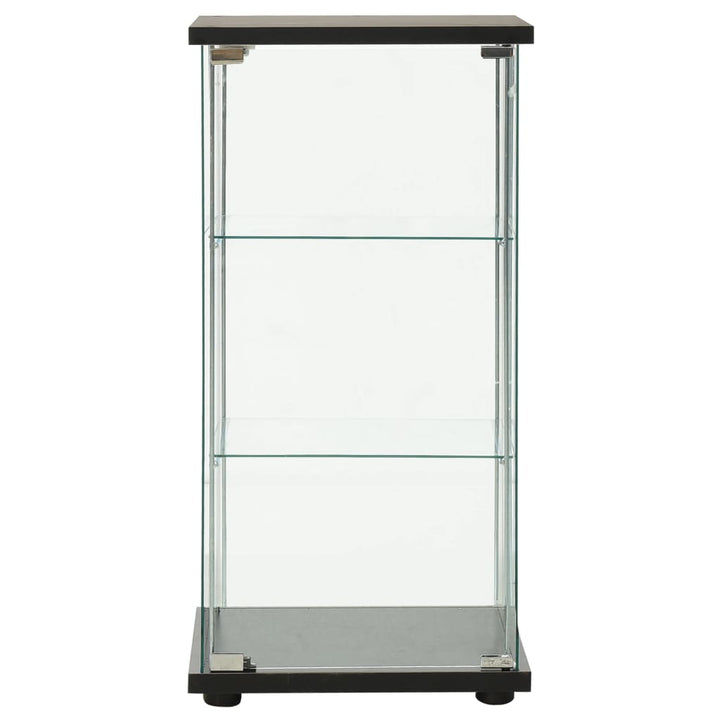 opbevaringsskab hærdet glas sort
