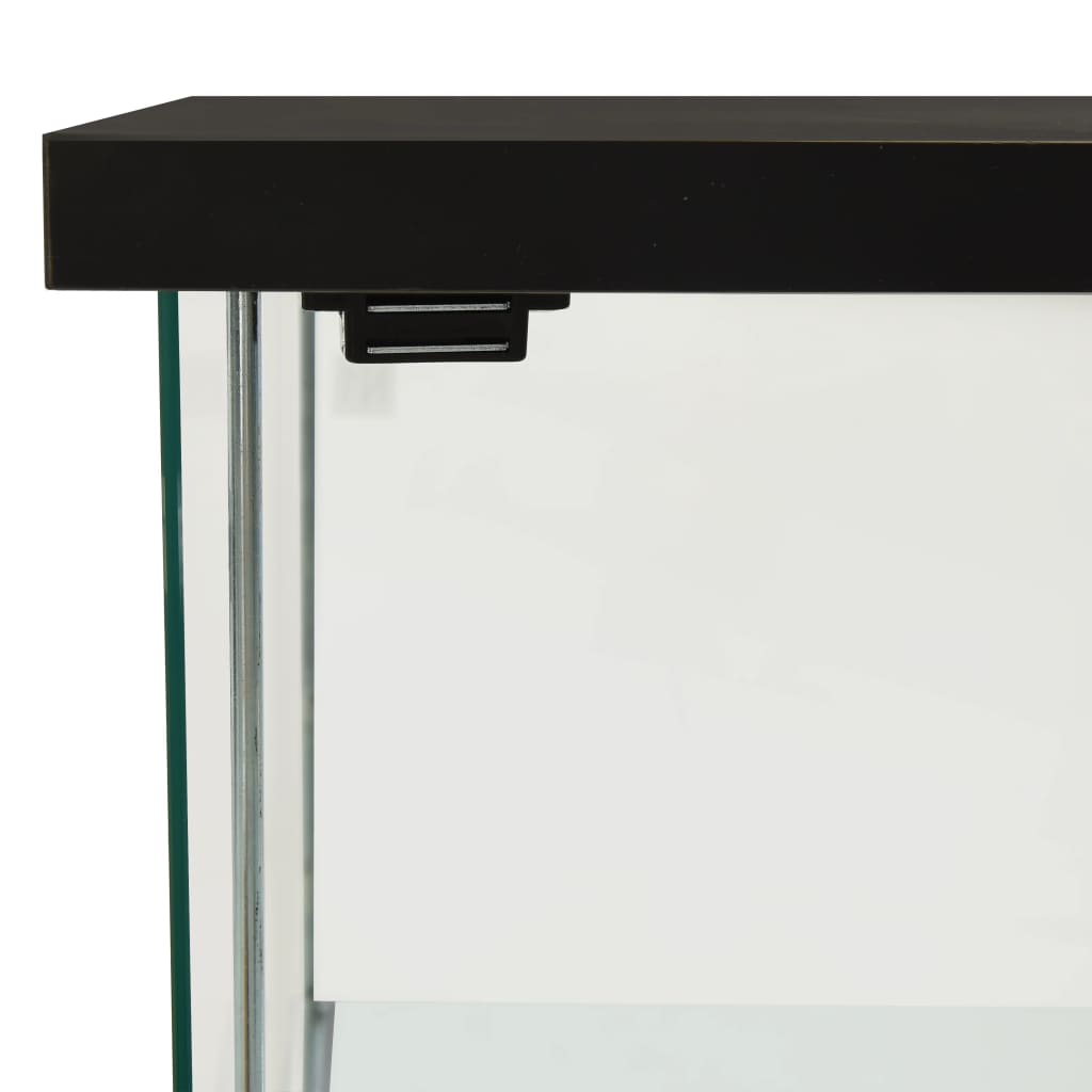 opbevaringsskab hærdet glas sort
