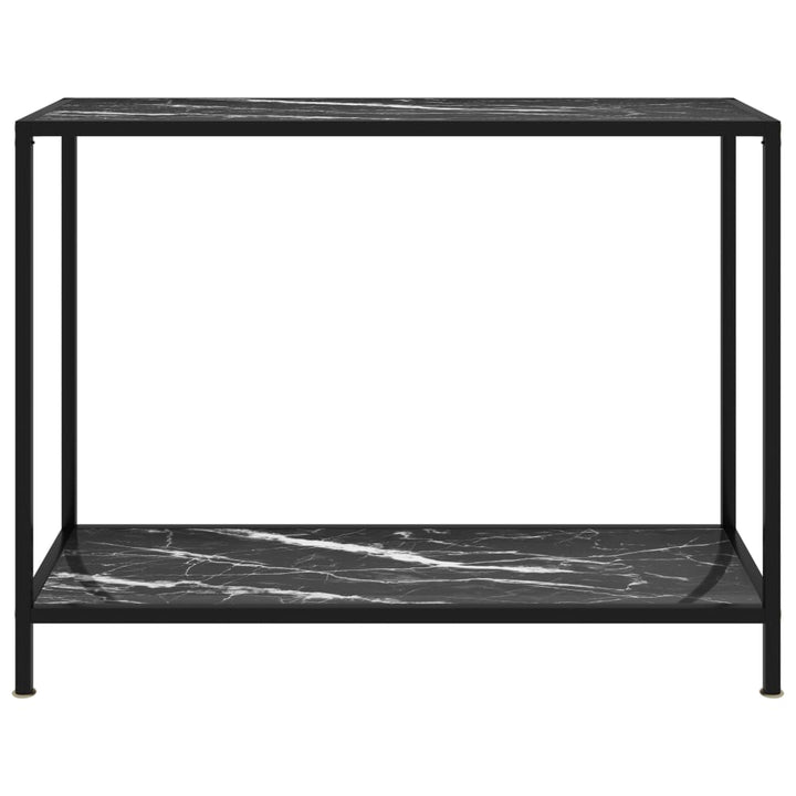 konsolbord 100x35x75 cm hærdet glas sort