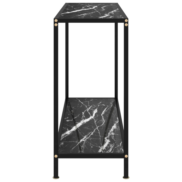 konsolbord 100x35x75 cm hærdet glas sort