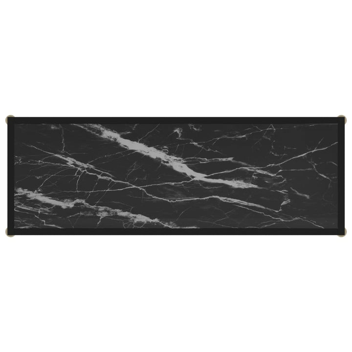 konsolbord 100x35x75 cm hærdet glas sort