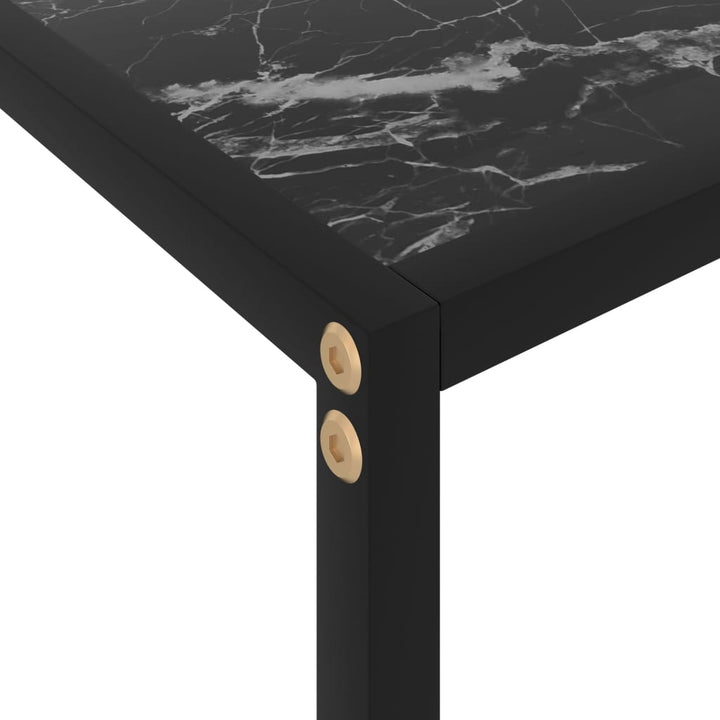 konsolbord 100x35x75 cm hærdet glas sort