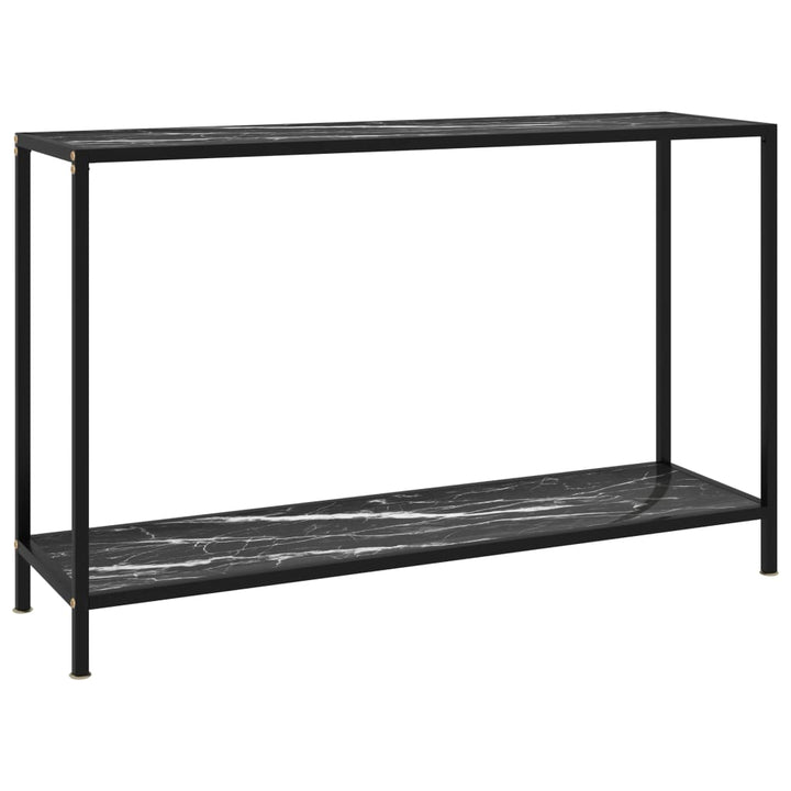 konsolbord 120x35x75 cm hærdet glas sort