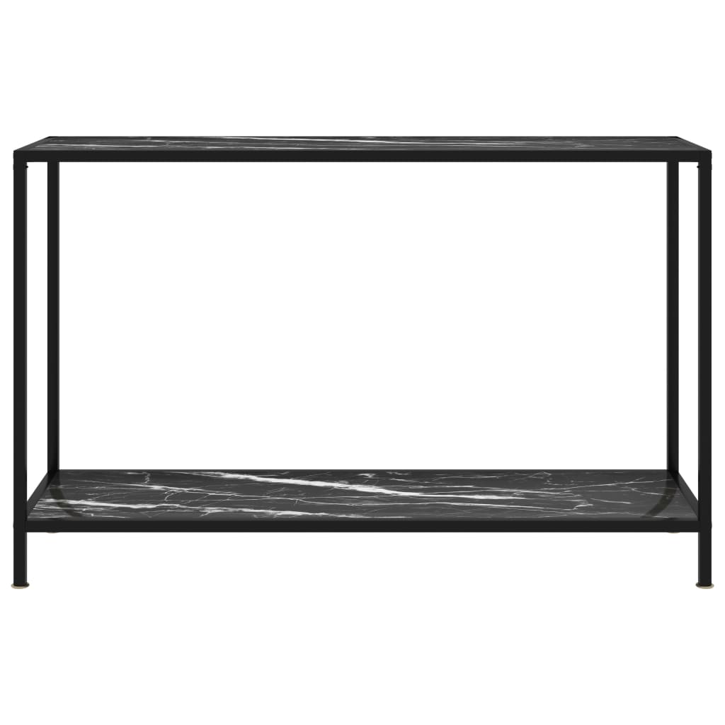 konsolbord 120x35x75 cm hærdet glas sort