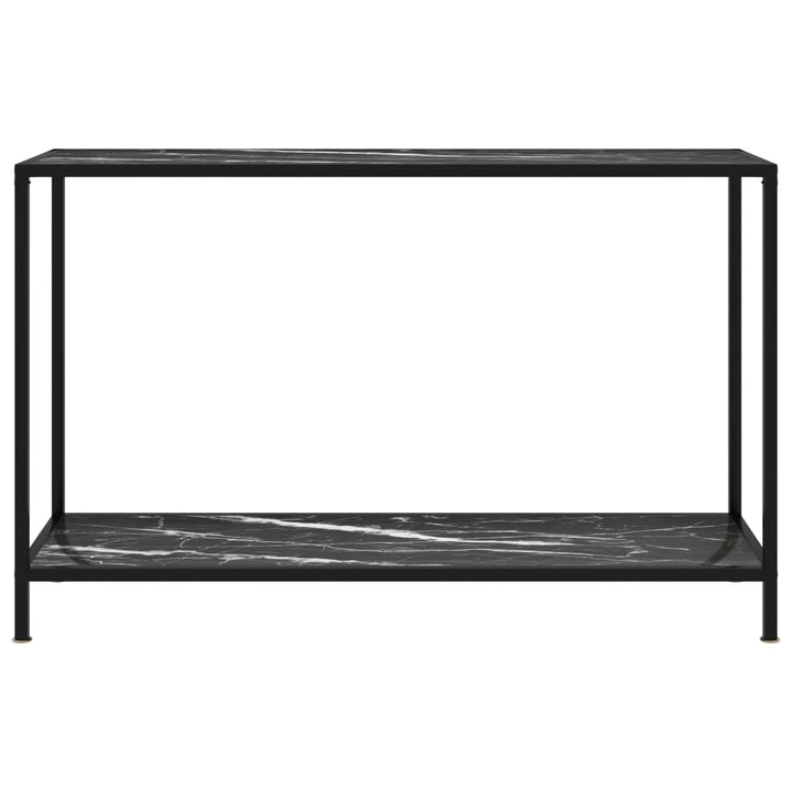 konsolbord 120x35x75 cm hærdet glas sort