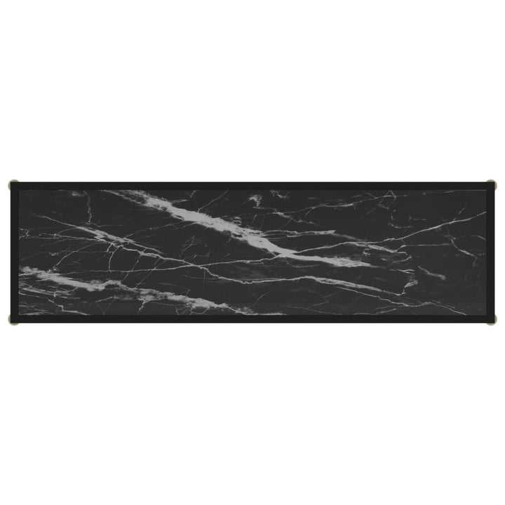konsolbord 120x35x75 cm hærdet glas sort