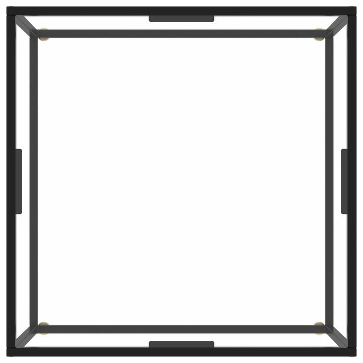sofabord 80x80x35 cm hærdet glas sort