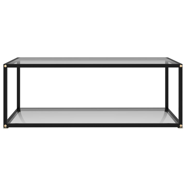 sofabord 100x50x35 cm hærdet glas transparent