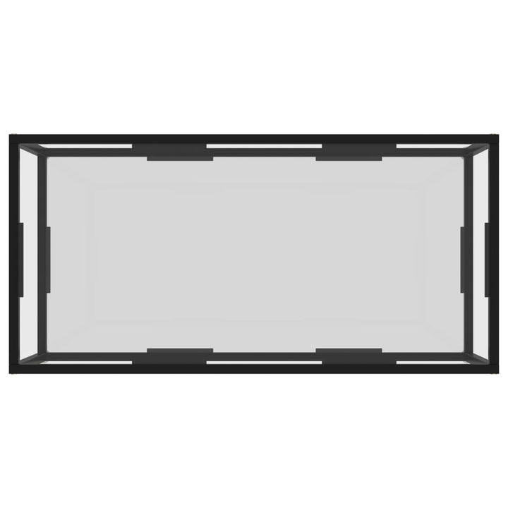 sofabord 100x50x35 cm hærdet glas transparent