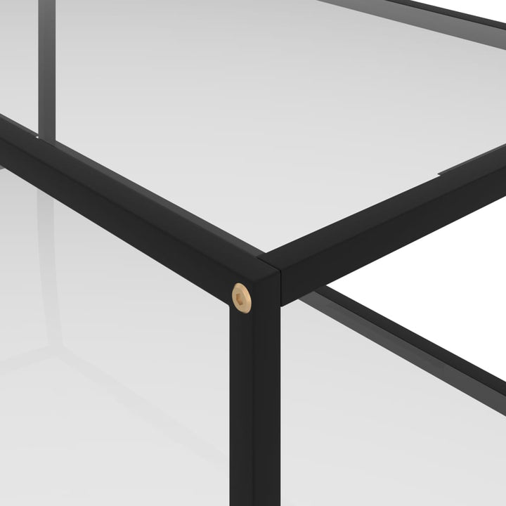 sofabord 100x50x35 cm hærdet glas transparent
