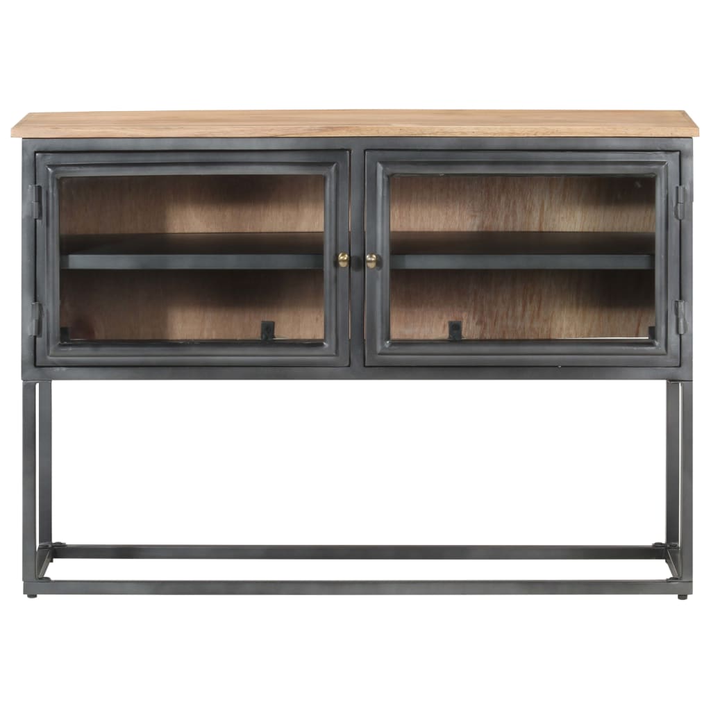 skænk 100x30x70 cm massivt akacietræ grå
