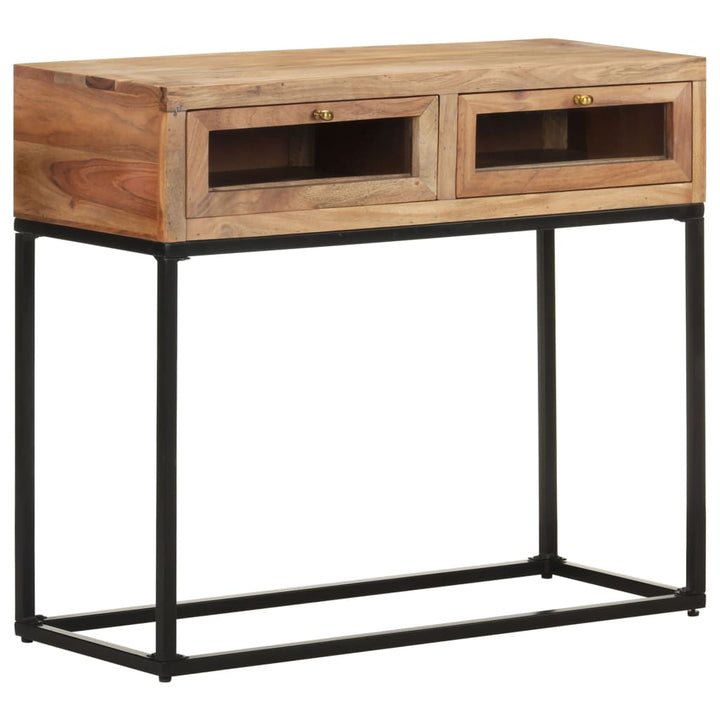 konsolbord 90x35x76 cm massivt akacietræ