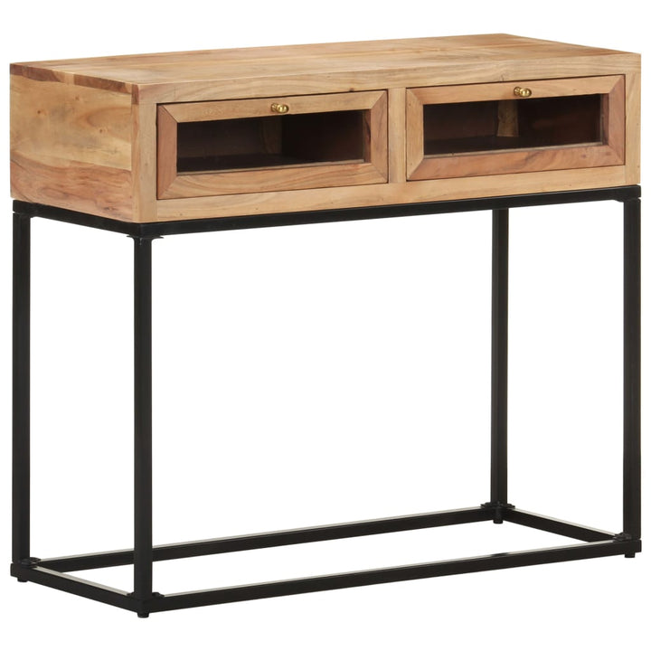 konsolbord 90x35x76 cm massivt akacietræ