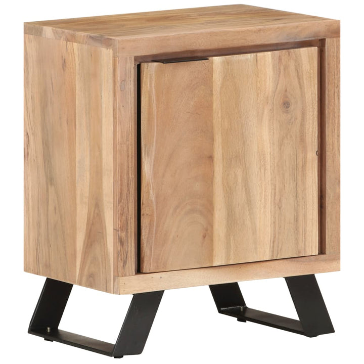 sengeskab 40x30x50 cm massivt akacietræ med naturlige kanter