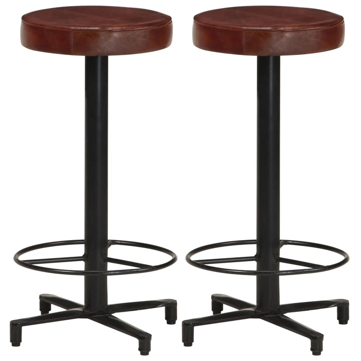 barstole 2 stk. 66 cm ægte læder