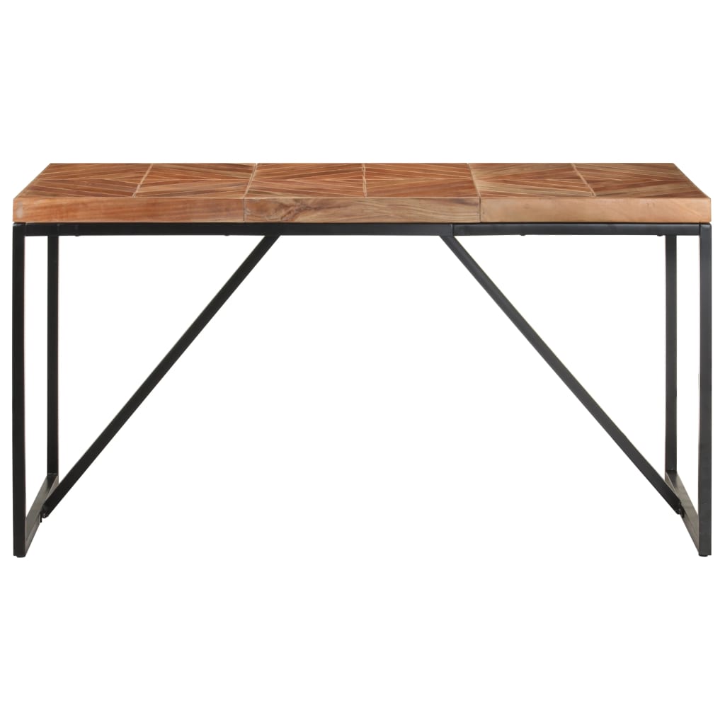 spisebord 140x70x76 cm massivt akacietræ og mangotræ