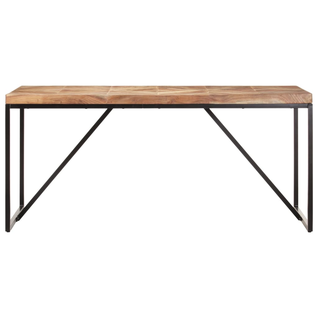 spisebord 160x70x76 cm massivt akacietræ og mangotræ