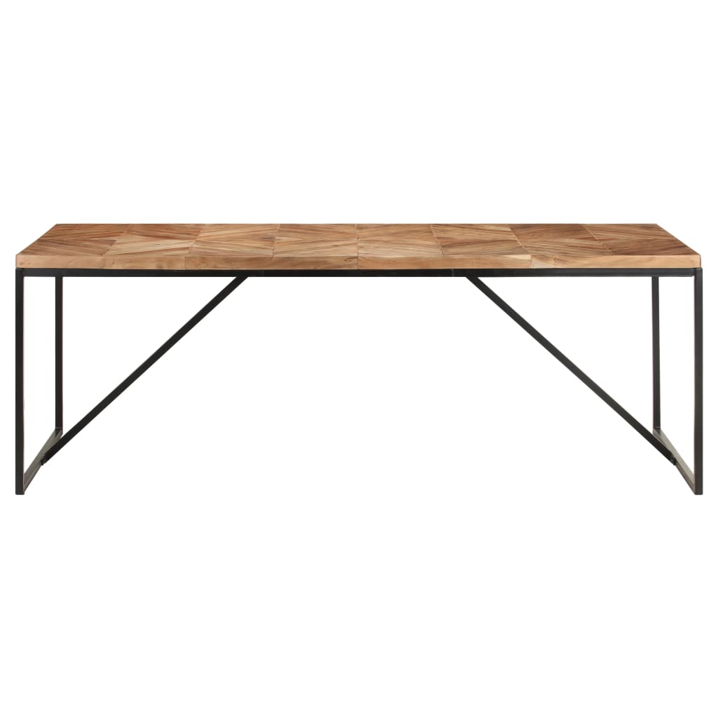 spisebord 200x90x76 cm massivt akacietræ og mangotræ