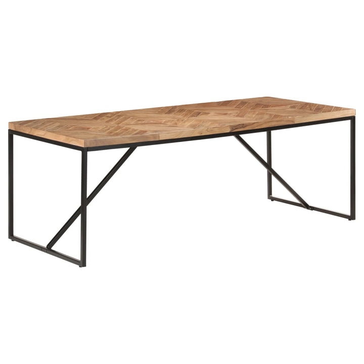 spisebord 200x90x76 cm massivt akacietræ og mangotræ