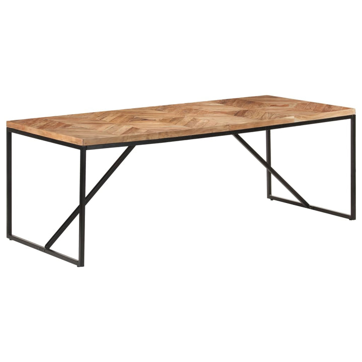 spisebord 200x90x76 cm massivt akacietræ og mangotræ