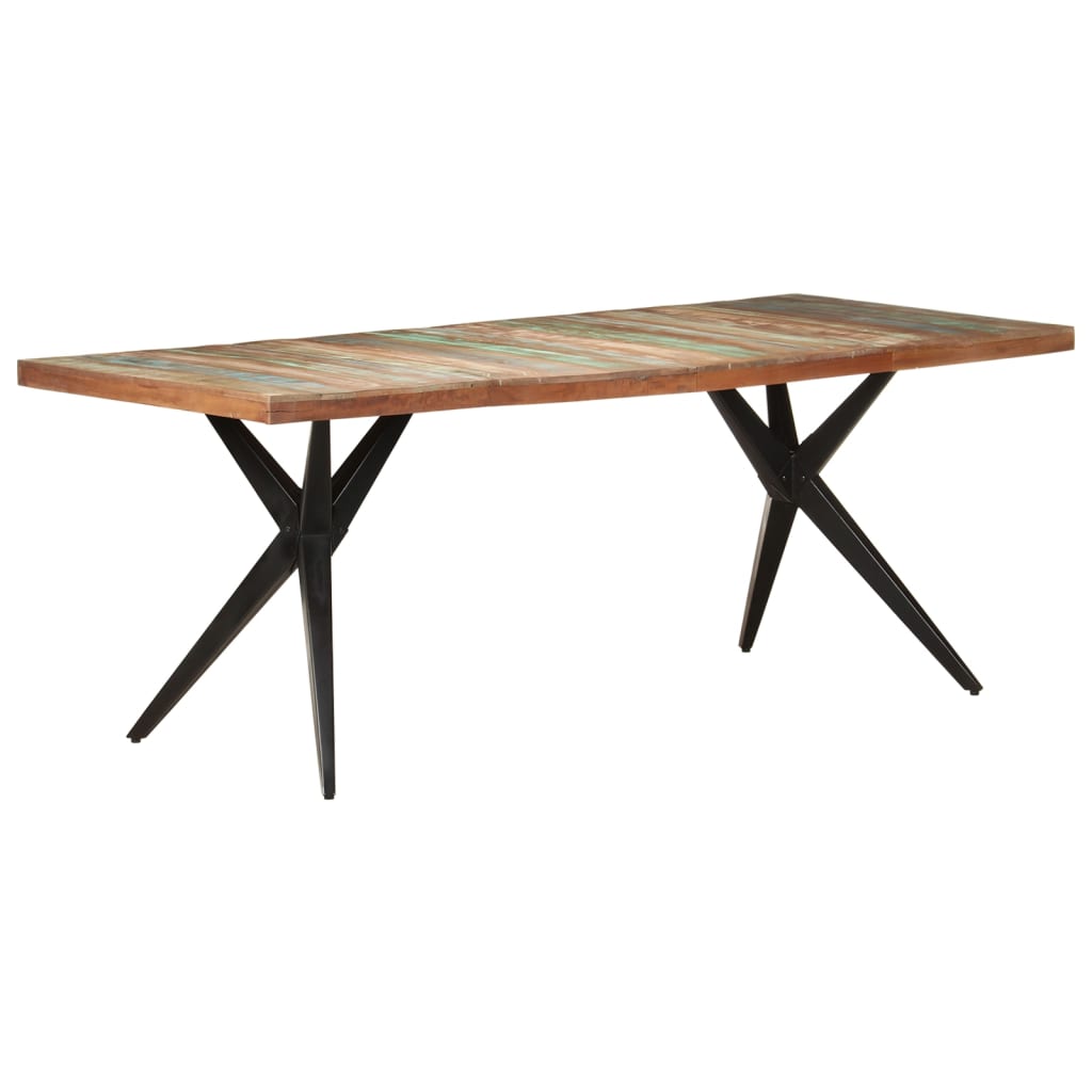 spisebord 200x90x76 cm massivt genbrugstræ