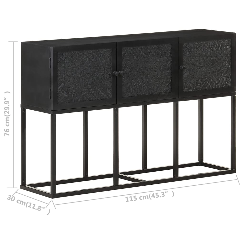 skænk 115x30x76 cm massivt mangotræ