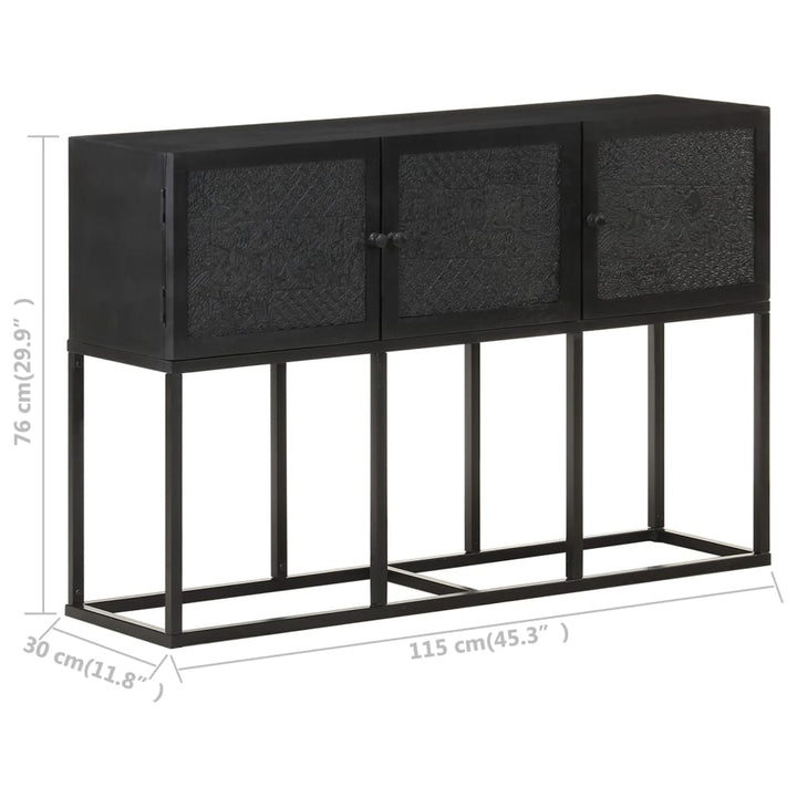 skænk 115x30x76 cm massivt mangotræ