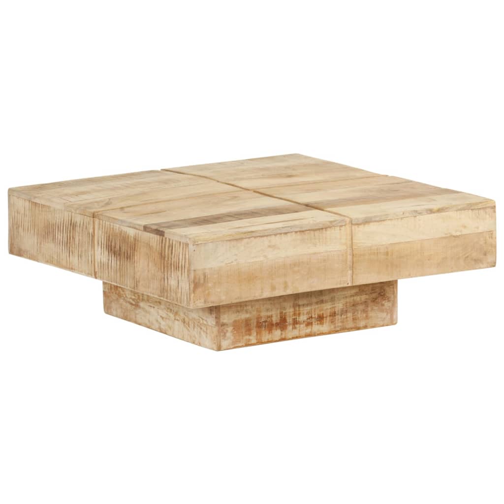 sofabord 80x80x28 cm massivt mangotræ