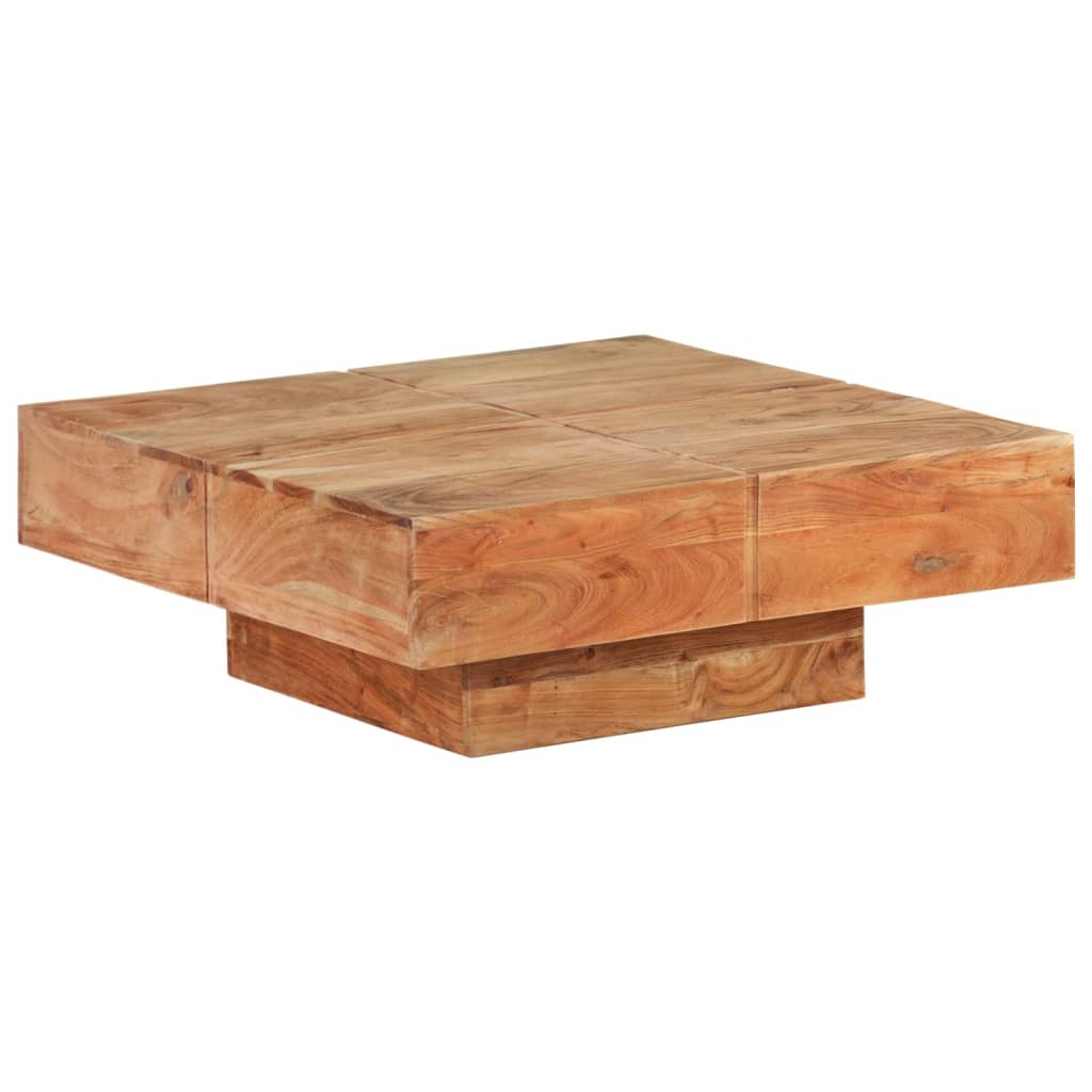 sofabord 80x80x28 cm massivt akacietræ