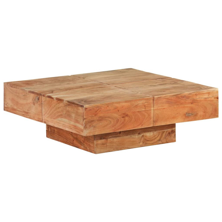 sofabord 80x80x28 cm massivt akacietræ