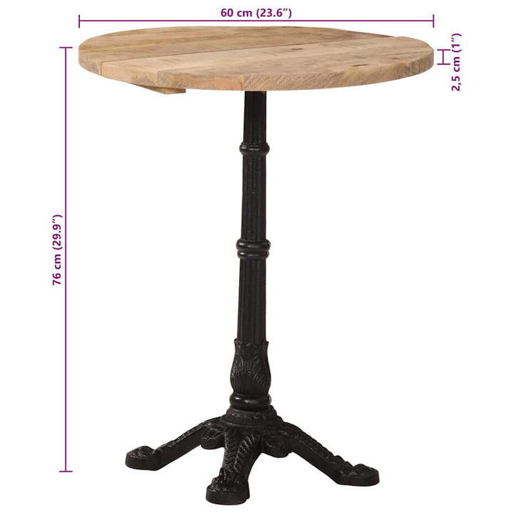 bistrobord Ø60x76 cm ru mangotræ