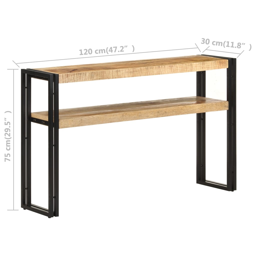 konsolbord 120x30x75 cm ru mangotræ